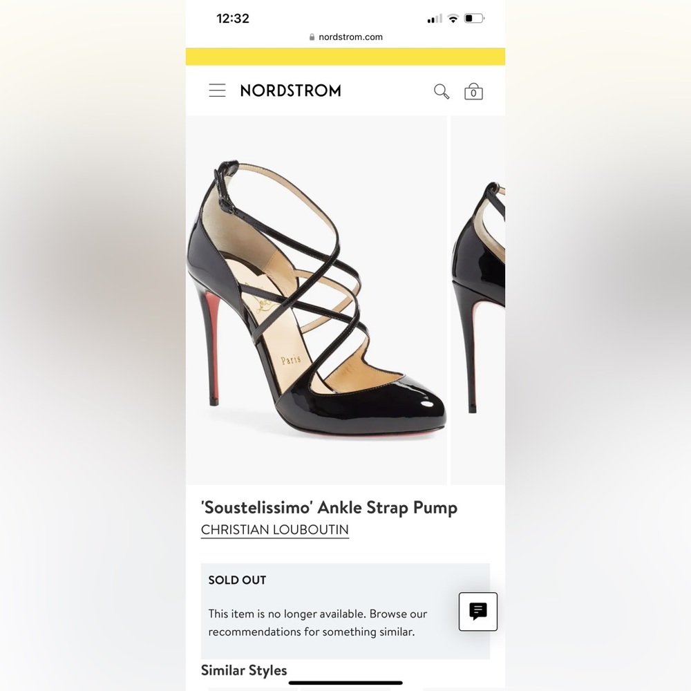 Christian Louboutin Soustelissimo Ankle Strap Pump. Authentic